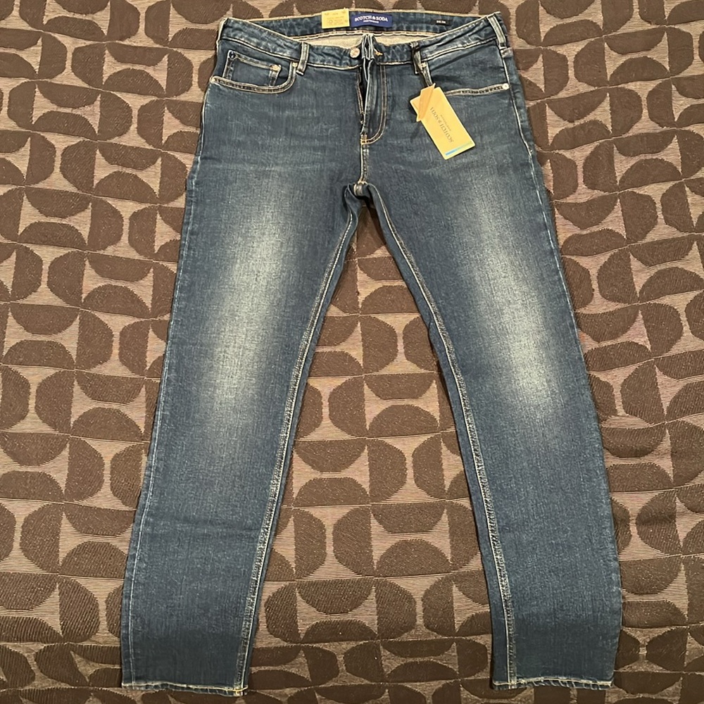 Scotch & Soda Skim Skinny Fit Blue Jeans Men’s 34/32